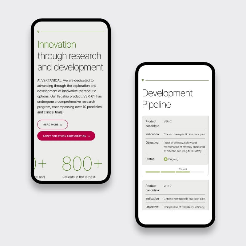 Mobile screen showing clear navigation and German language content