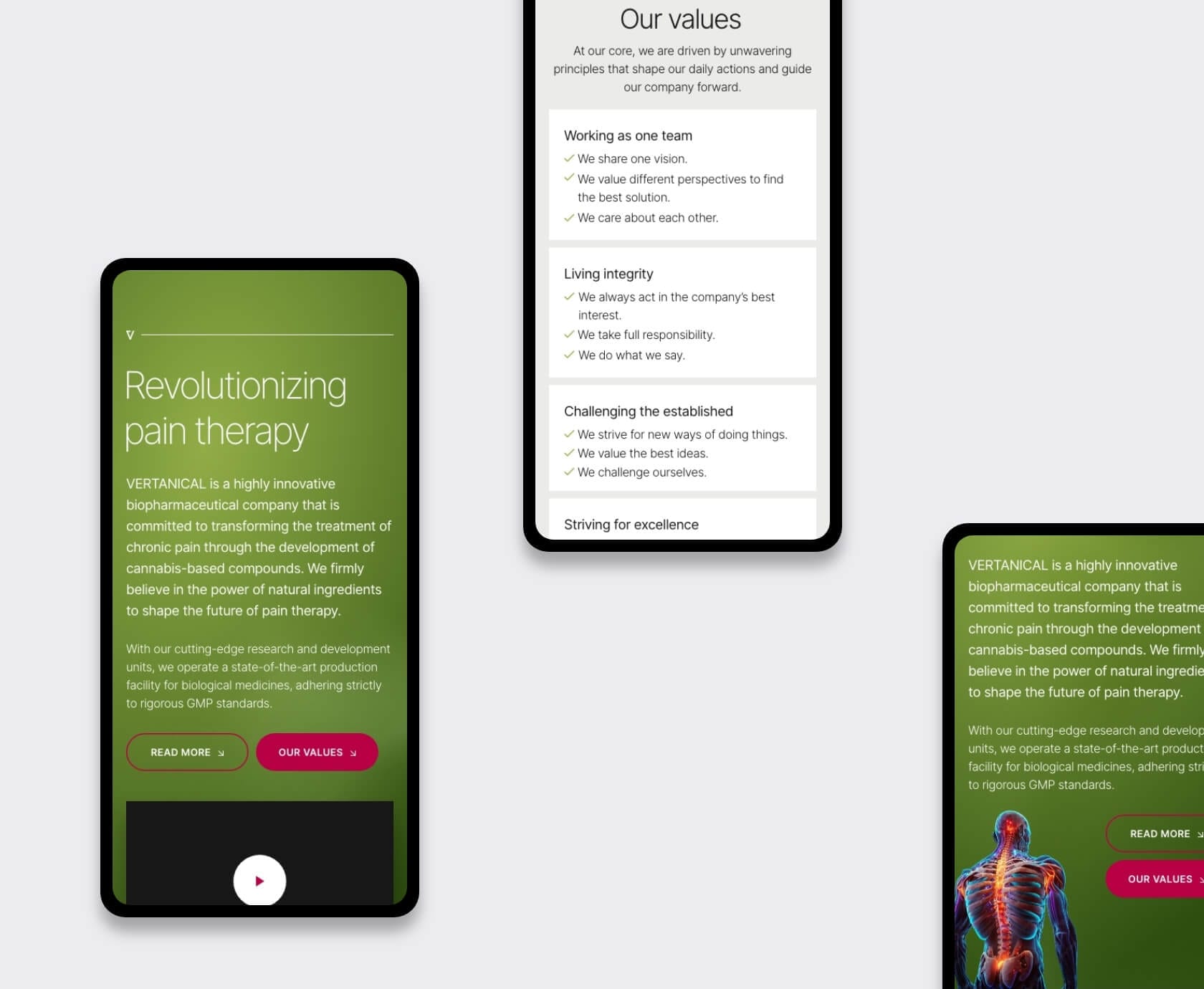 Tablet mock-up of multilingual page switcher and page footer