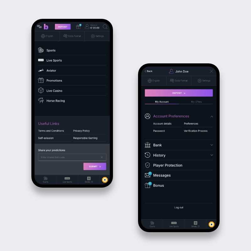 Mobile screenshot of the light-theme UX template focused on casual users