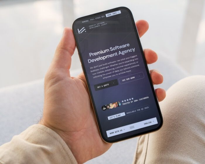 Kalkyl dark mode webdesign op mobiel