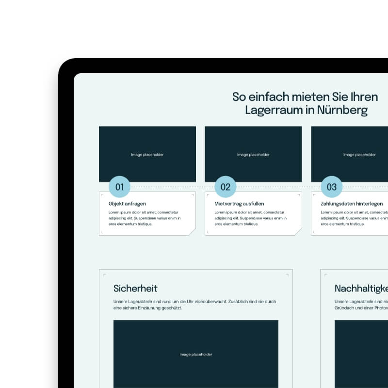 Mein Profilager stappenplan lagerruimte huren Nürnberg tablet