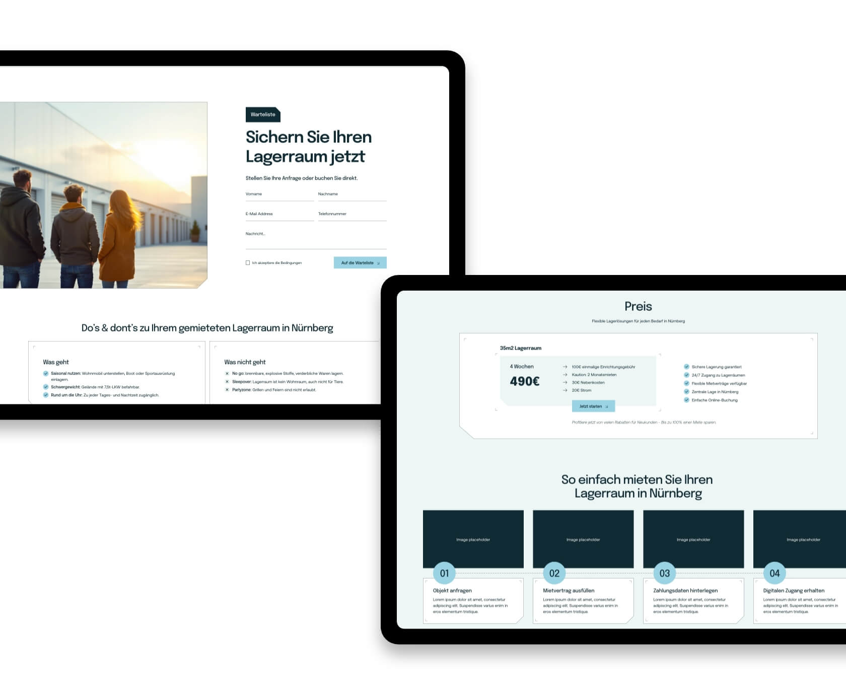 Mein Profilager landingspagina conversie prijzen en stappenplan