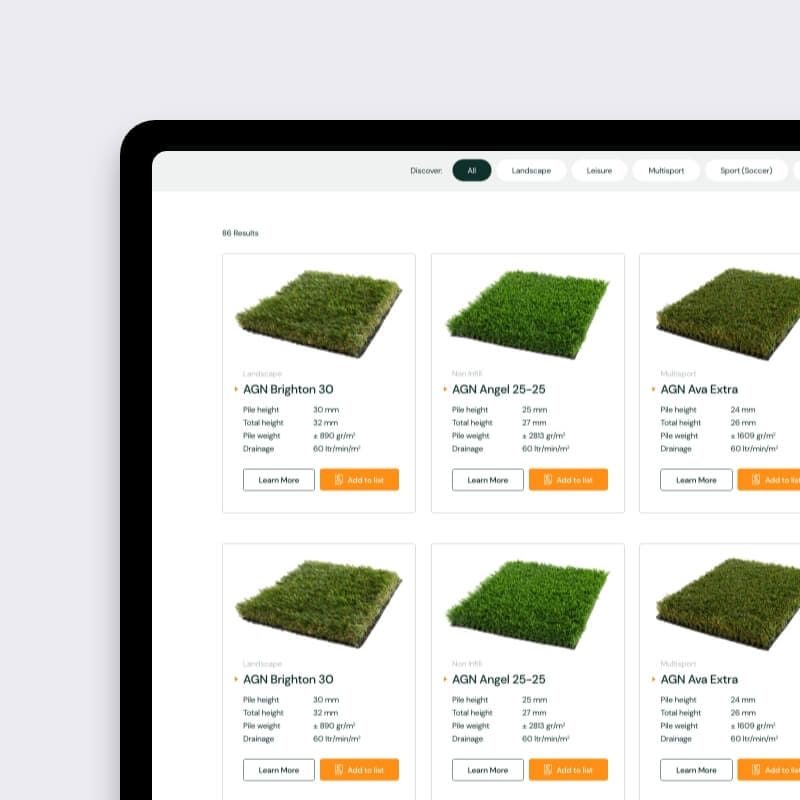 Tablet sample request form with product swatches and quantity selector