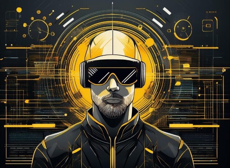 Studio Ubique team analyzing UX/UI design trends for 2024 with interactive digital displays.