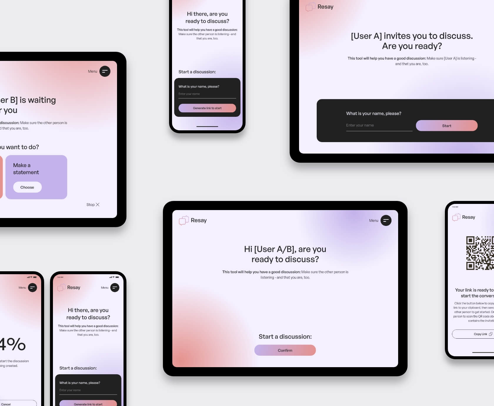 Resay custom web applicatie op meerdere apparaten desktop tablet en mobiel