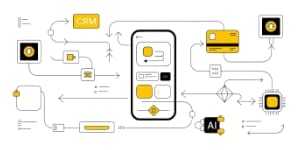 API-first architecture diagram—REST and GraphQL endpoints powering scalable mobile app development.