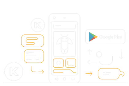 Android app development icon—Kotlin and Jetpack delivering optimized Play Store experiences