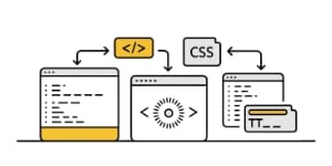 Performance-optimised UI illustration—code-splitting, lazy-loading and critical CSS for lightning-fast frontend development.