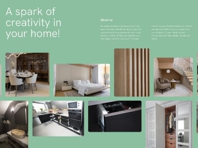 Image gallery used in interior-design website optimization as part of a before and after web design breakdown for B2B sites