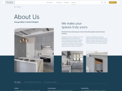 Updated about page layout from a b2b website UX case study focused on clarity and trust-building