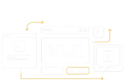 Vue.js logo—lightweight JavaScript framework enabling responsive web development and fast UIs.