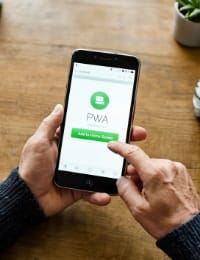 installable web apps launched from browser using progressive web app development