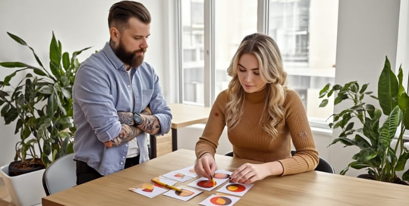 Two frontend developers discussing and planning CSS framework choices