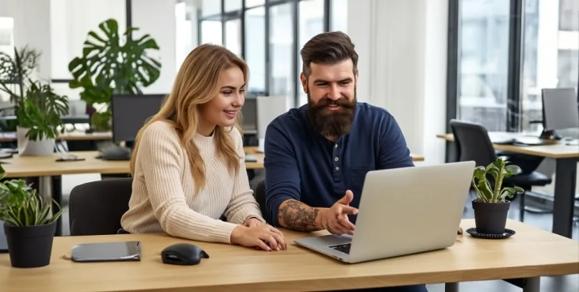 Team reviewing website performance on post-launch.