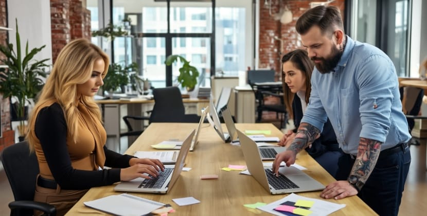 Development team planning cross platform mobile app project costs