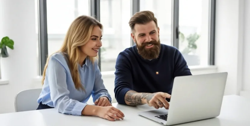 Web designers reviewing website analytics and planning ongoing updates