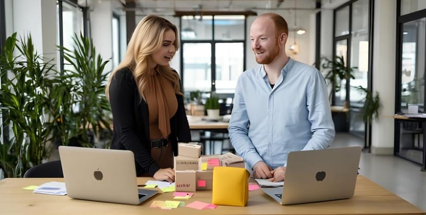 Team members discussing eCommerce conversion strategies