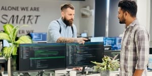 Seamless migration using staging and production views side-by-side