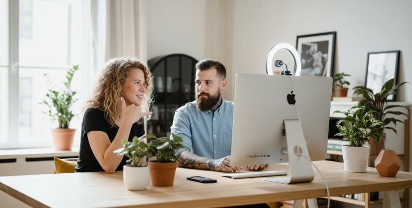 AI UX design, quick call setup