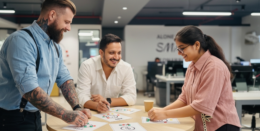 team werkt aan chatbot ecommerce intent-mapping en klantservice flows