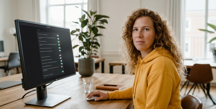 Developer configureert privacy-instellingen met toggles voor AI-feature op scherm