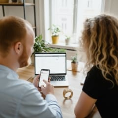 mobile career site development review, mobile application flow testing on phone and laptop