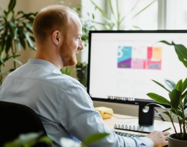 Agency development partner reviewing a prototype handoff