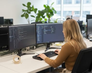 Cockpit API integration build, developer working on API response panel and code