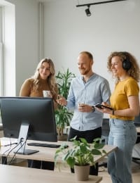 Recruiter managing an applicant tracking system with structured profiles, tags, and shortlist views