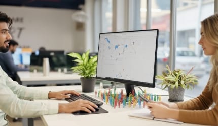 Cockpit integration mapping grid, hands reviewing mapped fields and icons