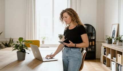 ATS integrations for recruitment sites, monitoring and support setup in a modern office with plants