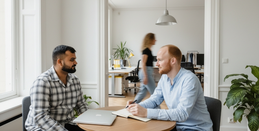 SEO-specialist bespreekt strategie voor zichtbaar worden in AI search met klant