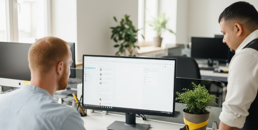 SEO-specialisten analyseren retainer-scope op monitor