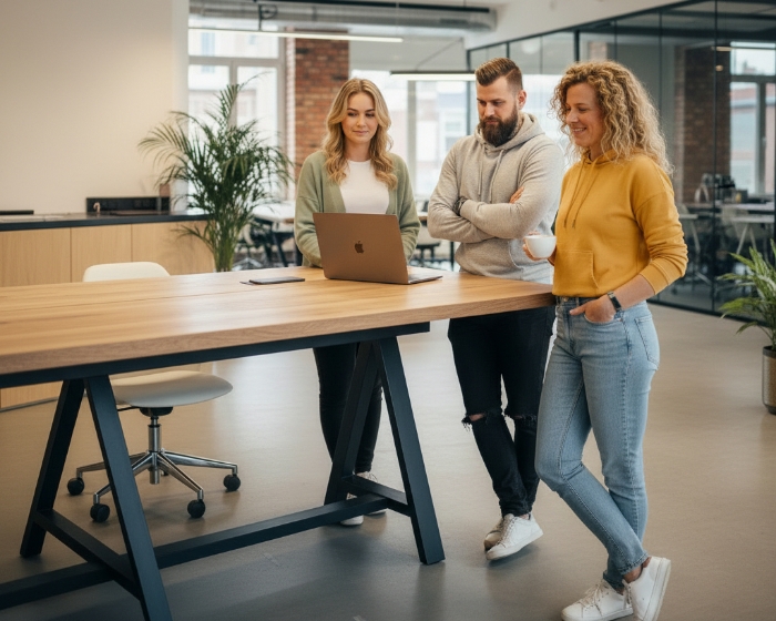 Studio Ubique team bespreekt website optimalisatie en leadgeneratie strategie