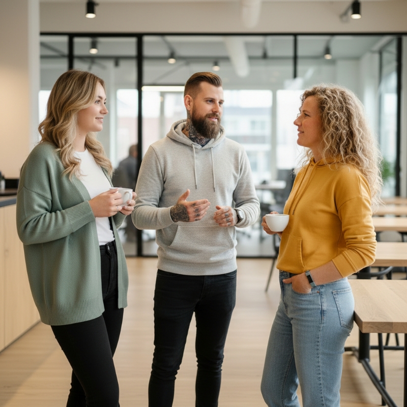 Studio Ubique team overlegt over leads genereren via website optimalisatie