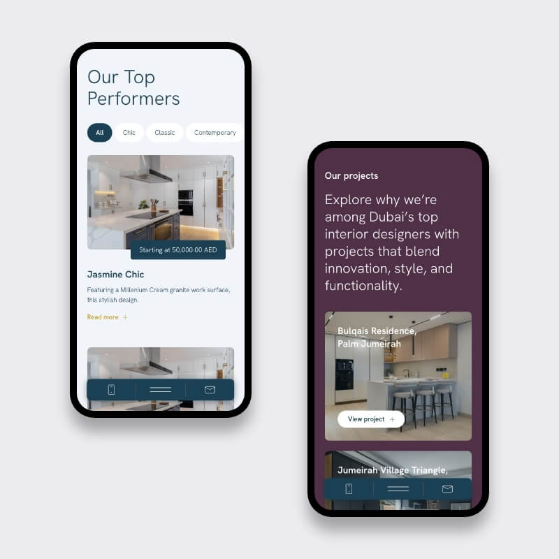 responsive website design luxe interieur merk