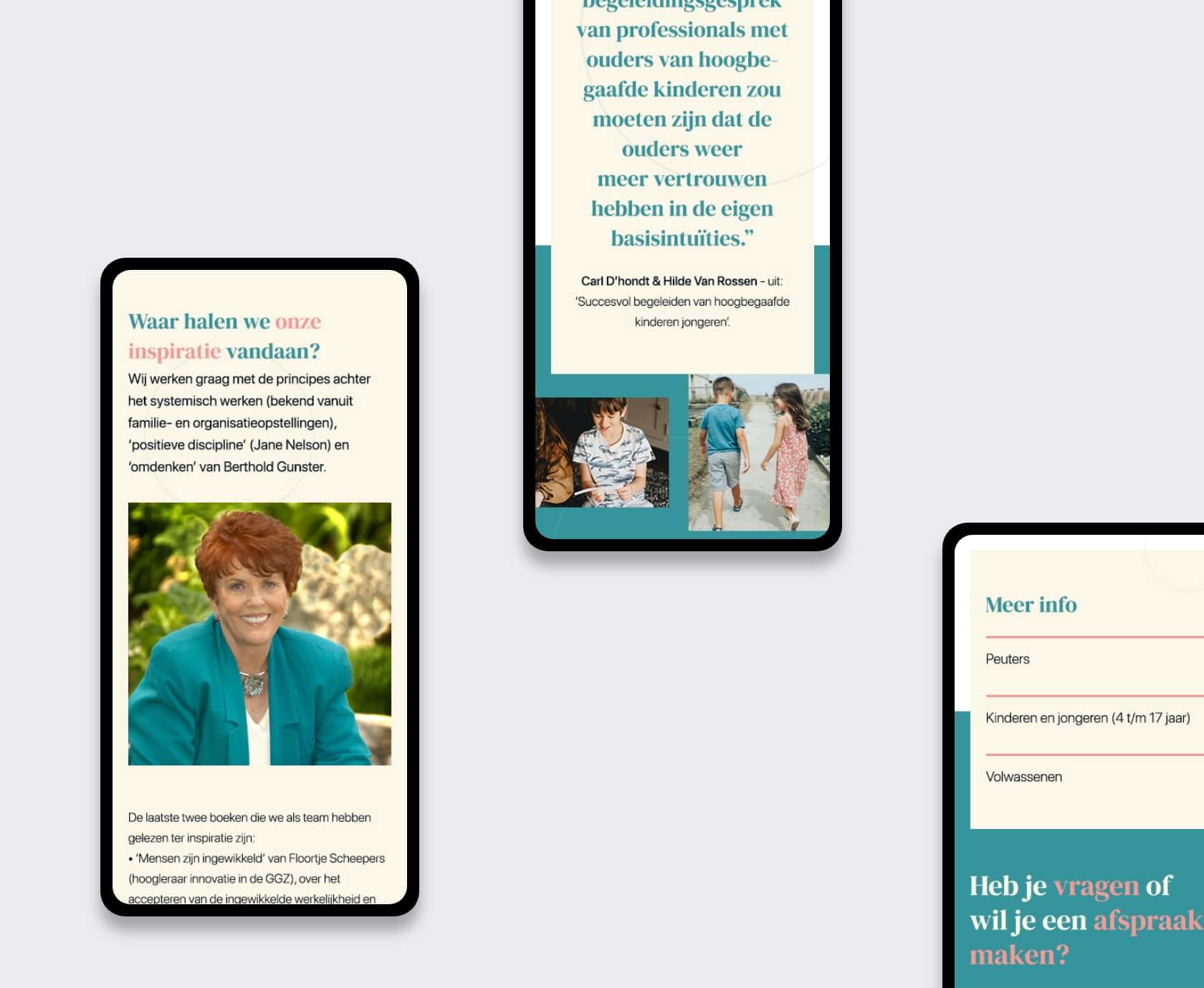 Mobiele inspiratiepagina van Dotado voor hoogbegaafdheid coaching en onderzoek