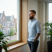 Developer looks out of the window thinking about lightning-fast websites and apps that scale