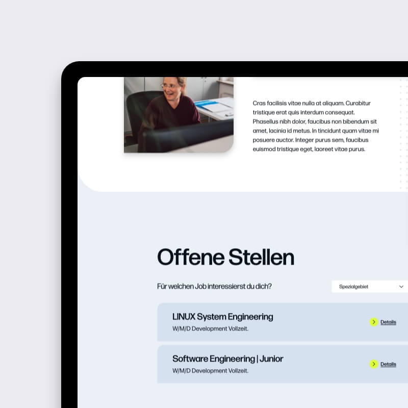 Vacatureoverzicht op de website voor belastingadviseur met open functies