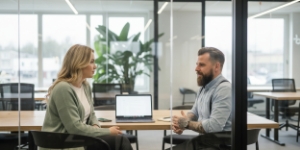 Semantic and entity optimization workshop, mapping topics and entities together at the office table