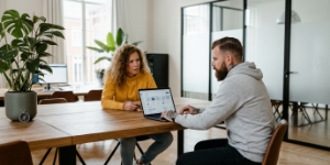 Social media strategy and planning at a social media marketing agency, mapping content themes for social media marketing services