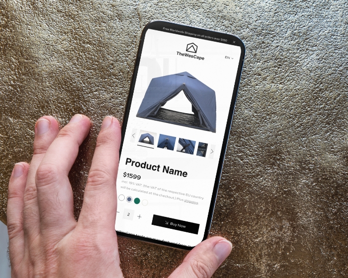 TheWesCape WooCommerce webshop outdoor merk op desktop, tablet en mobiel door Studio Ubique