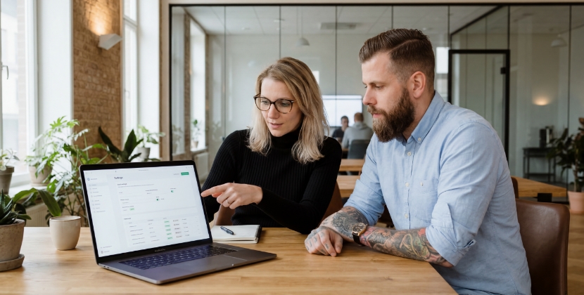 Scherm met WCAG 2.2 checklijst en toegankelijkheidsiconen tijdens website redesign