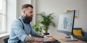 Online reputation management services monitoring brand mentions and review signals on a desktop screen