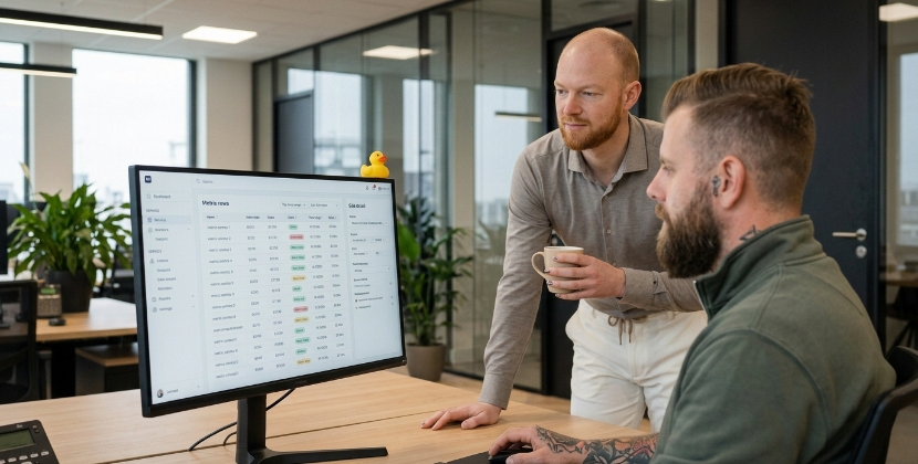 Monitoring dashboard showing monthly CDN cache hit rate, origin request volume, and TTFB metrics for an ecommerce site