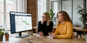 Team analyseert seo-scores en laadsnelheid na elementor migratie naar custom wordpress