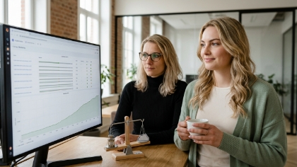 Team monitort NestJS API-verkeer en pod-schaling op scherm in Zwolle kantoor