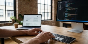 Bouwfase stappenplan website project: design en code naast elkaar