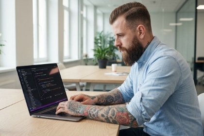 Studio Ubique developer working on a Laravel and PHP project in a code editor