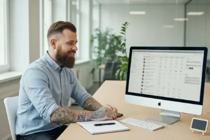 Team member at a multi-listing dashboard on screen, marketplace and multi-vendor eCommerce